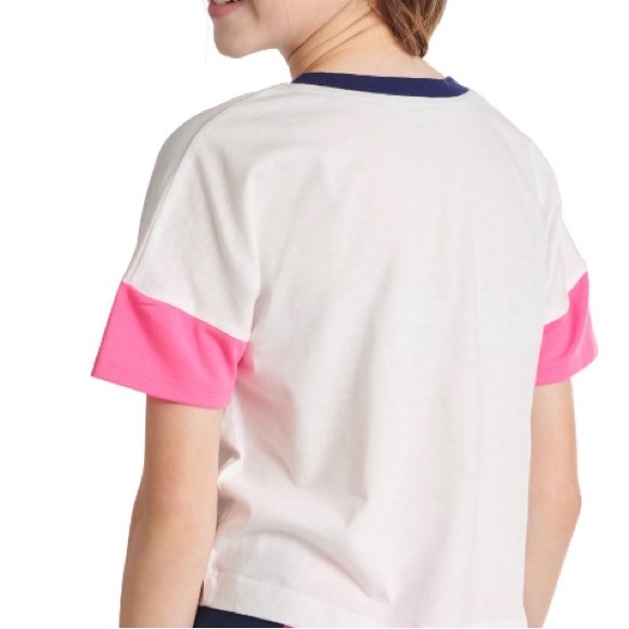Justice Girls J-Sport Colorblock Lace-Up T-Shirt! - Picture 2 of 4